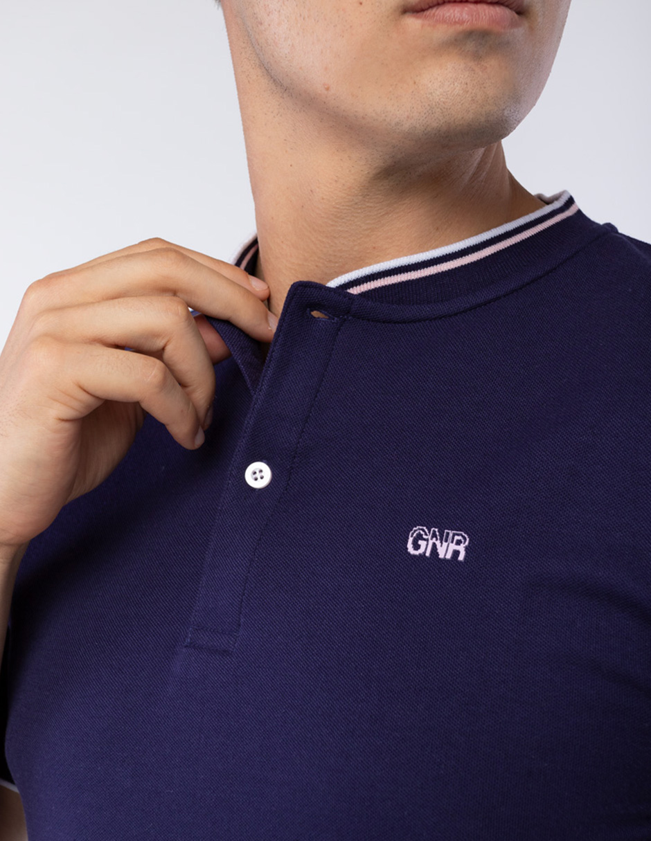 PLAYERA POLO DE CUELLO HENLEY CON ESTAMPADO EN PECHO PARA HOMBRE GENERRA 