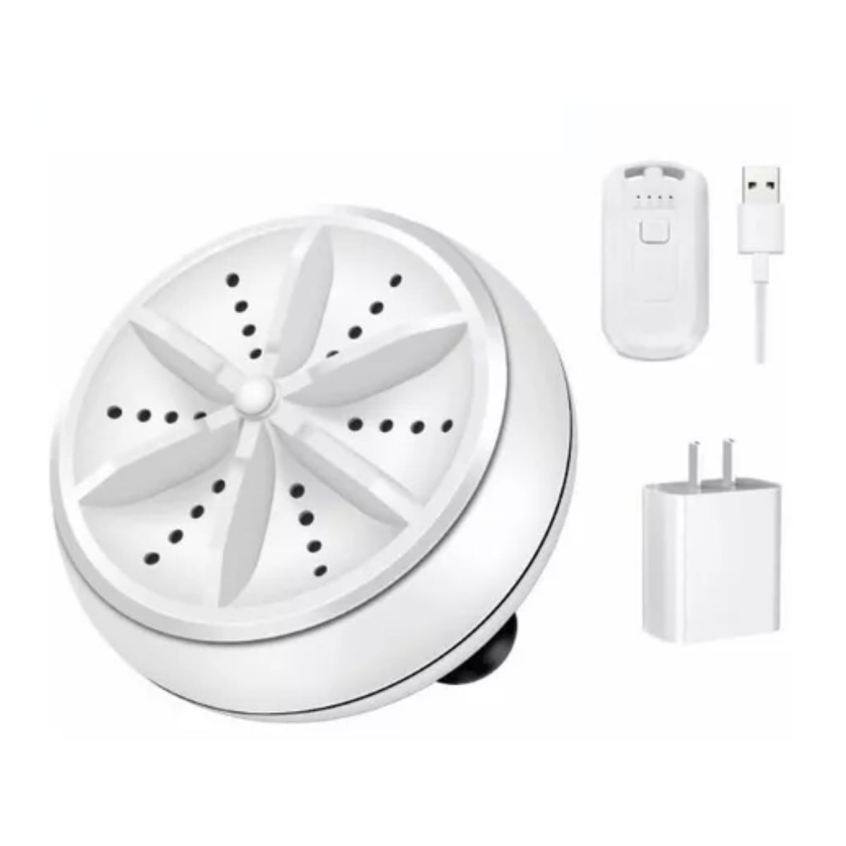 Mini Lavadora Portatil Usb 1kg Para Balde /e Color Blanco