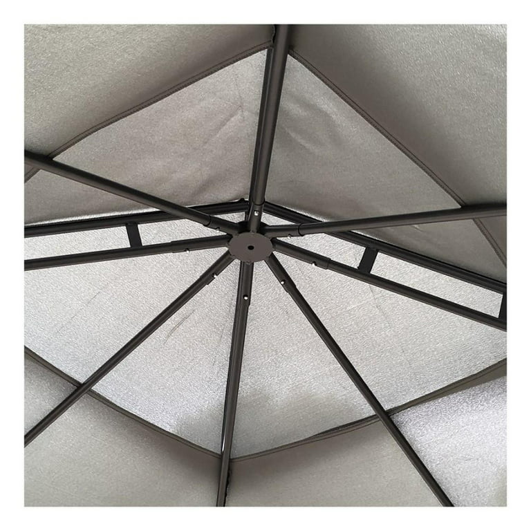 Toldo Carpa Gazebo Doble 3x3 Gris