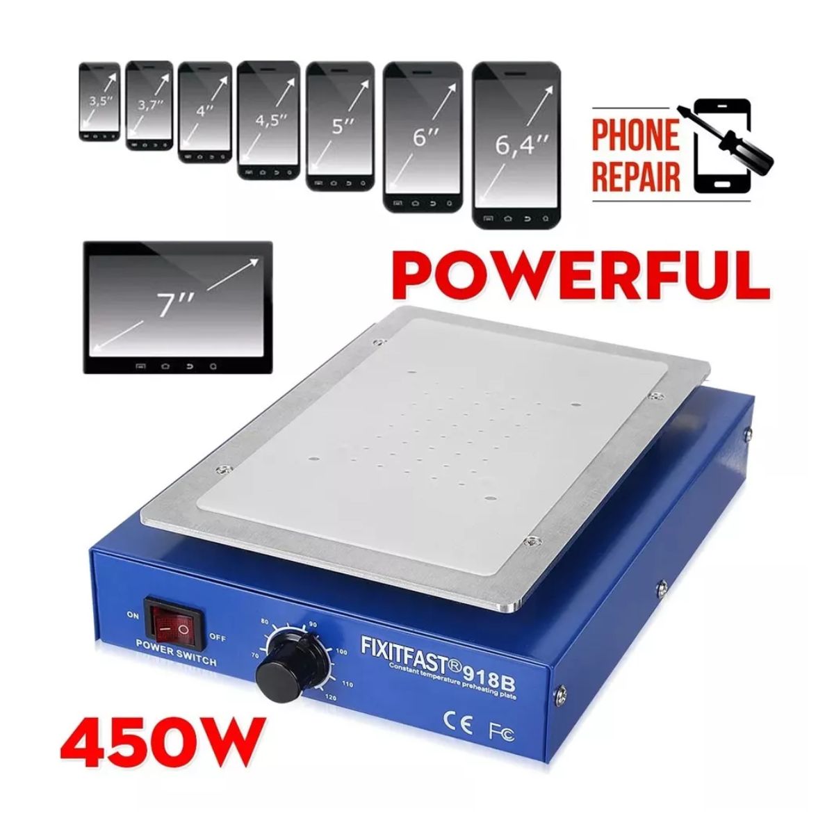 Teléfono Separador Lcd Pantalla Cristal Eliminación Celular Azul