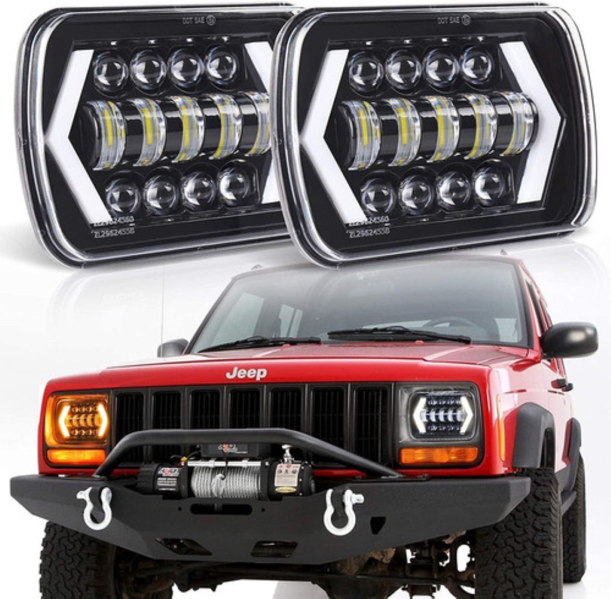 Par Faros 5x7 Para Cherokee Nissan Toyota Pickup D21 Yj Xj