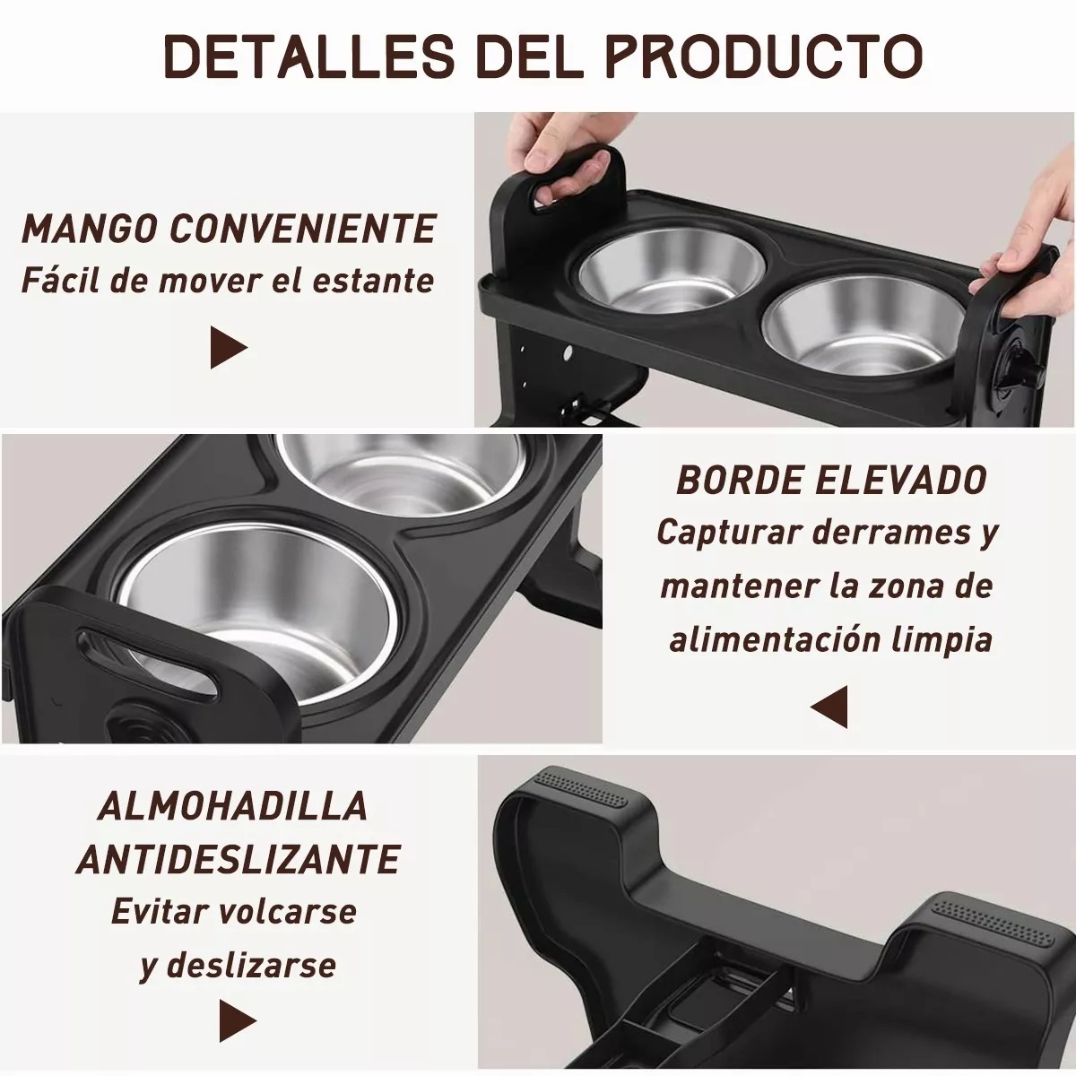 Comederos Para Perros Elevados, Platos Para Gatos,contenedor