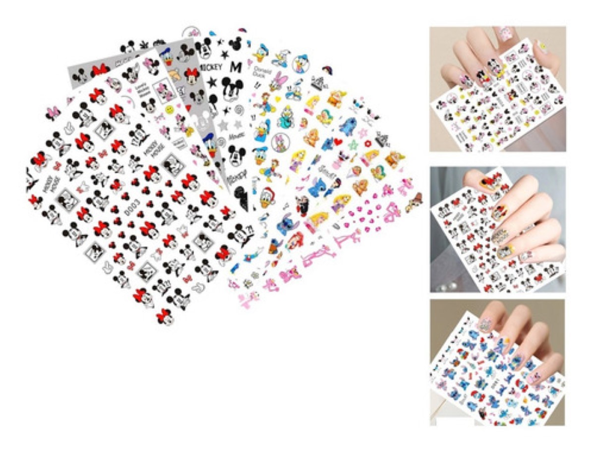 1000+ Stikers Adhesivos Uñas Miki Mouse Lilo Stitch Disney