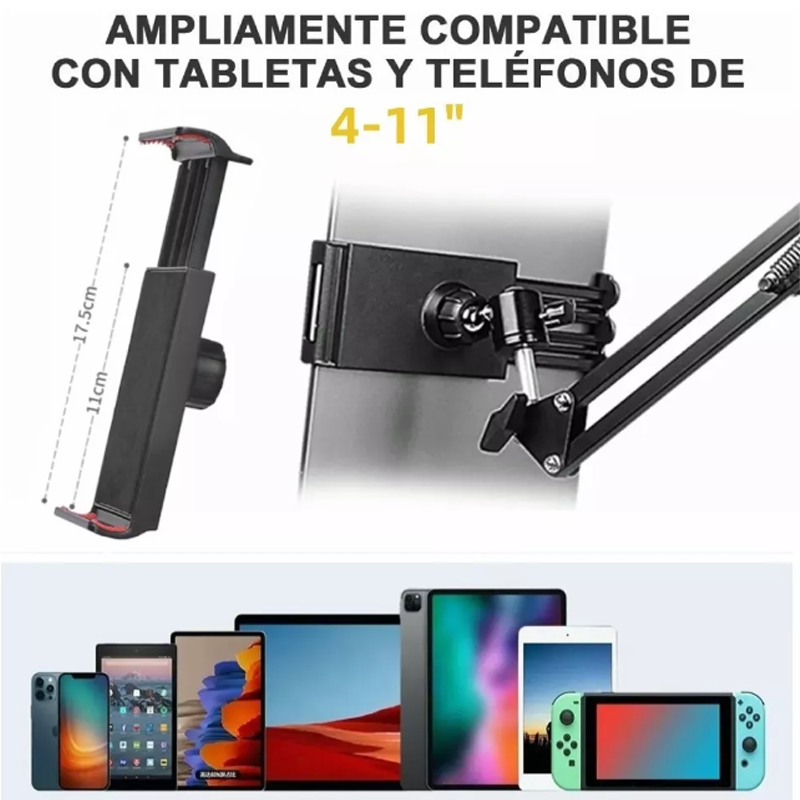 Soporte Para Celular iPad Tablet Ajustable Soporte Brazo