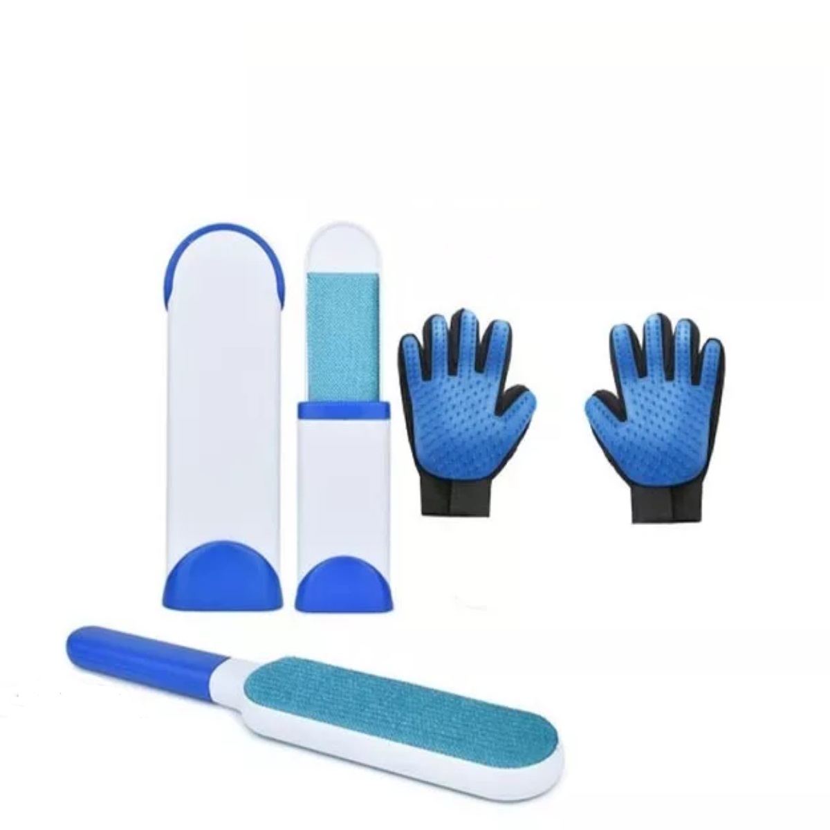 Kit Removedor De Pelo Mascotas Guante(2pcs)+cepillo Quita Pelusa
