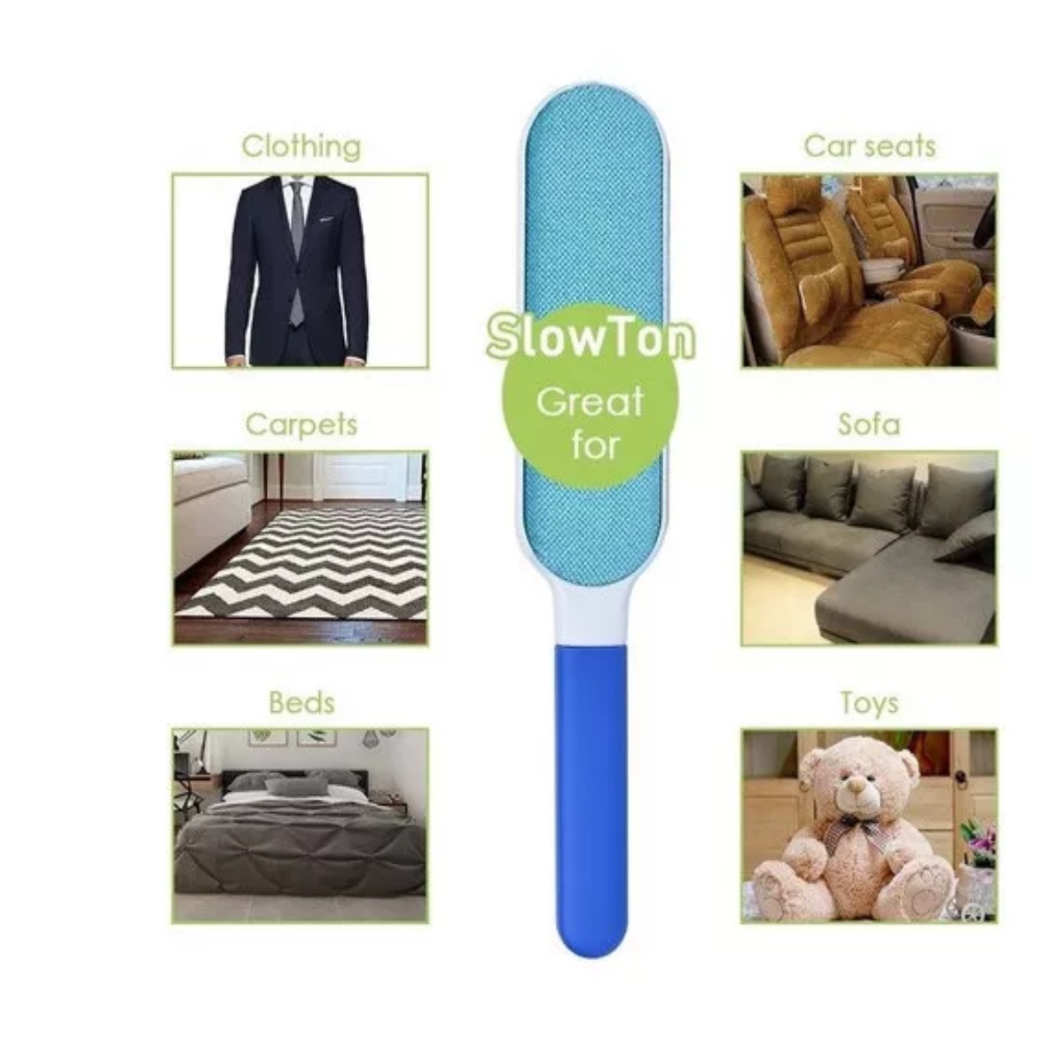 Kit Removedor De Pelo Mascotas Guante(2pcs)+cepillo Quita Pelusa