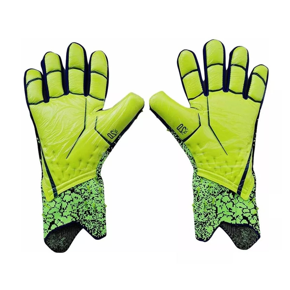 Antideslizante Los Guantes De Portero De Fútbol Respirables Verde