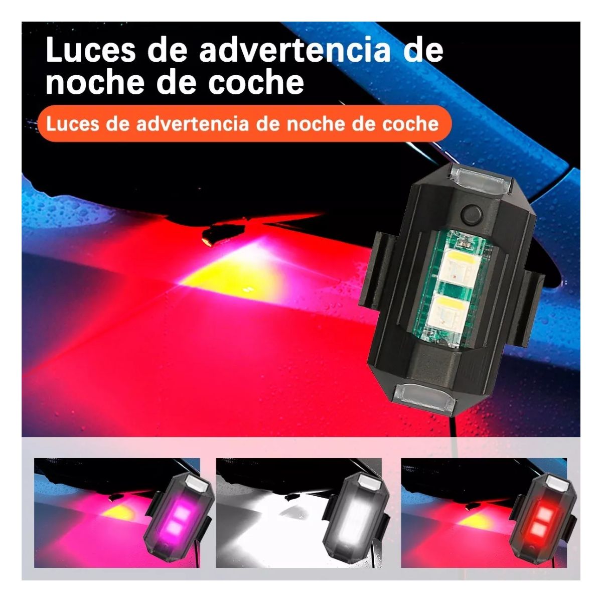 Estrobo Luces Led Recargable Auto Moto Bici Drones