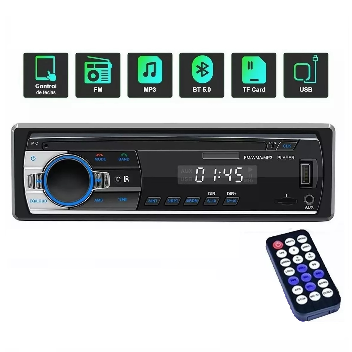 Autoestéreo Mp3 Jsd-520 Bluetooth Usb Aux 1 Din Radio Fm