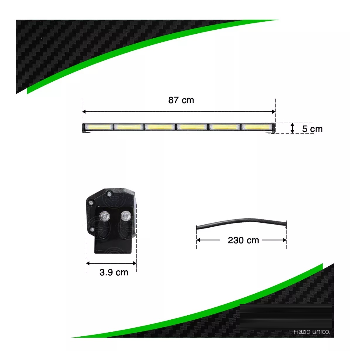 Barra Torreta Estrobo 34 60w 3 Ambar  Ambar Blanco