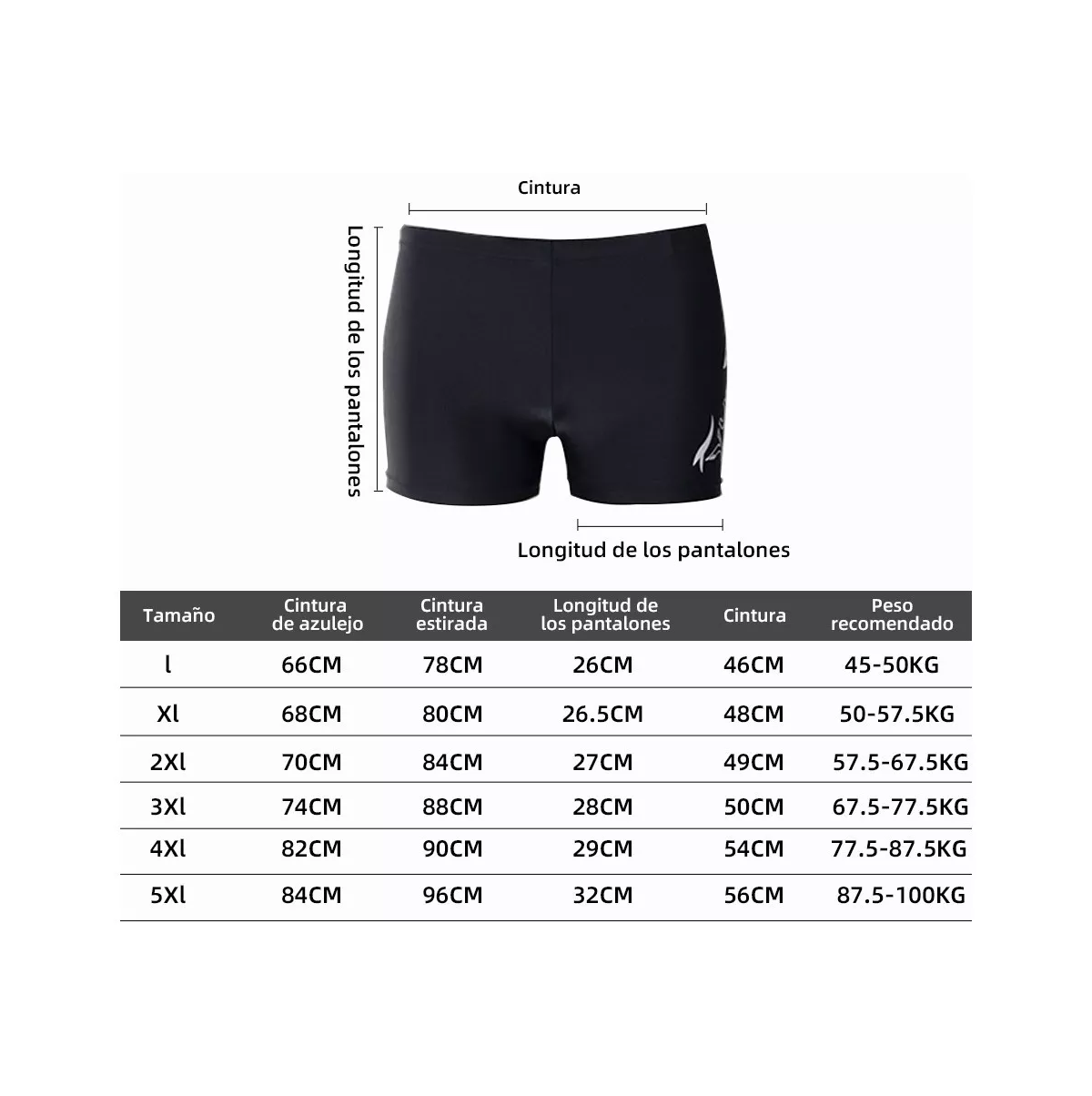 Kit De Gafas De Natación + Trajes De Baño Hombre 5 En 1 5XL Plata