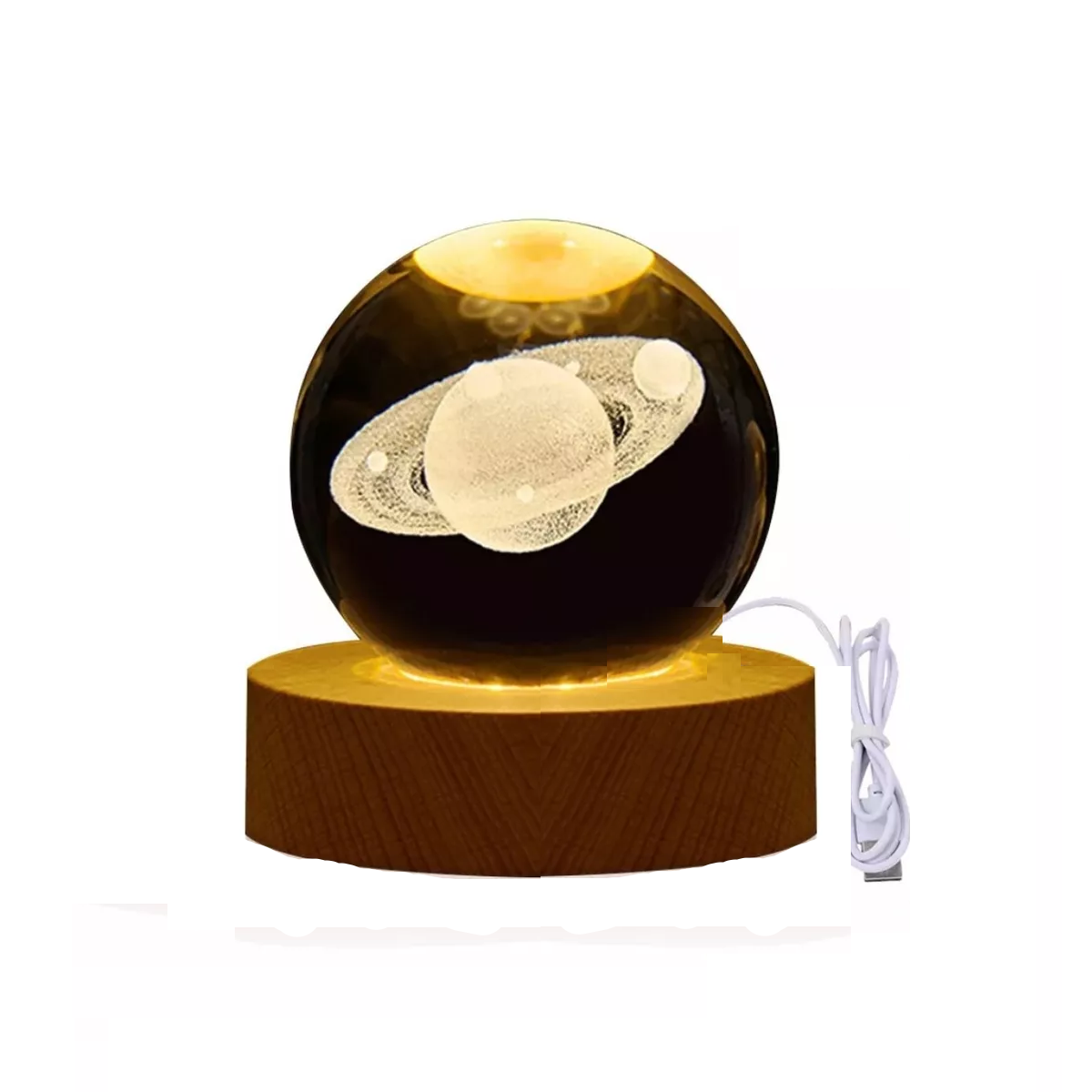 Lampara De Noche Led Galaxia Bola Cristal, Sistema Solar