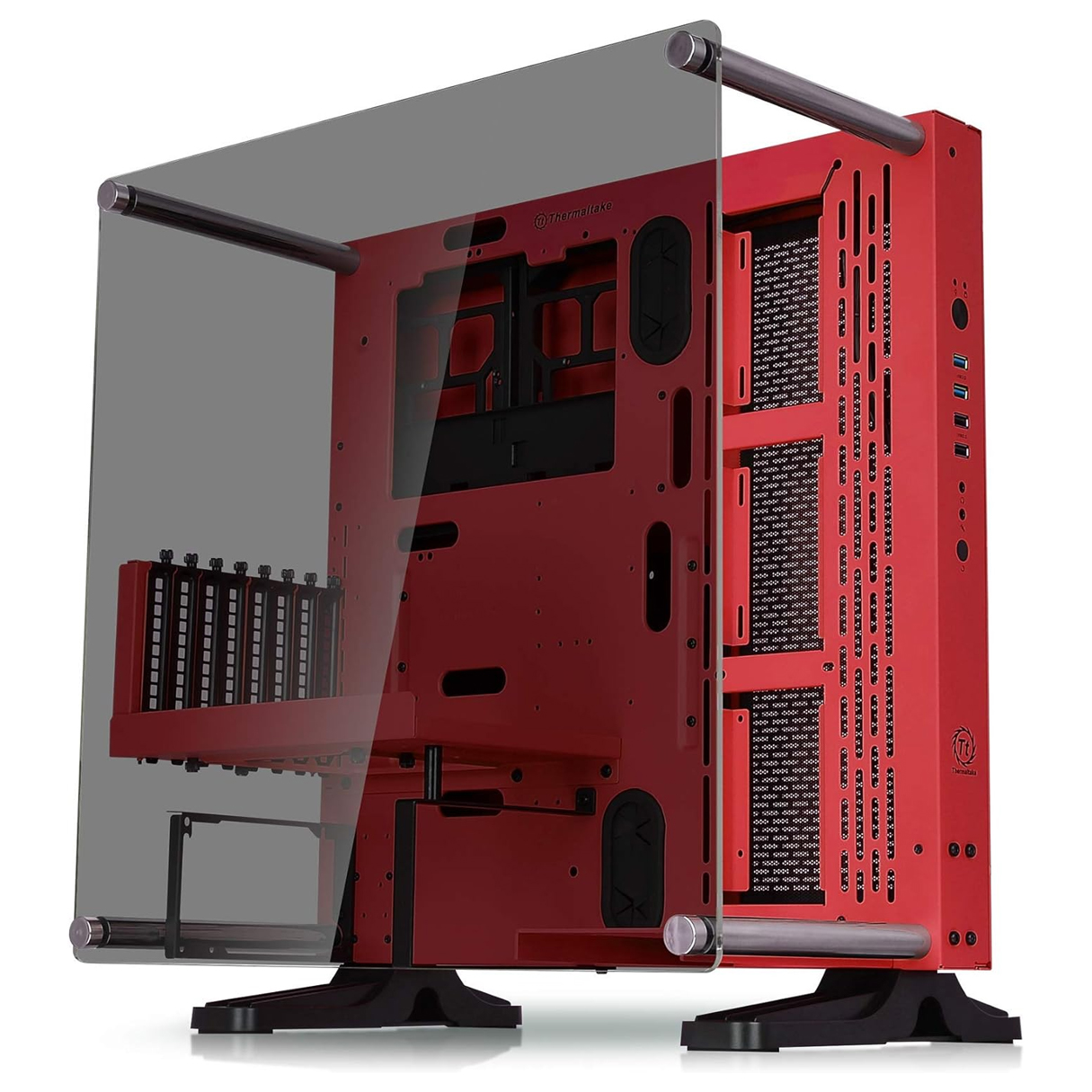 Gabinete Gamer THERMALTAKE Core P3 TG ATX Cristal Templado Rojo CA-1G4-00M3WN-03