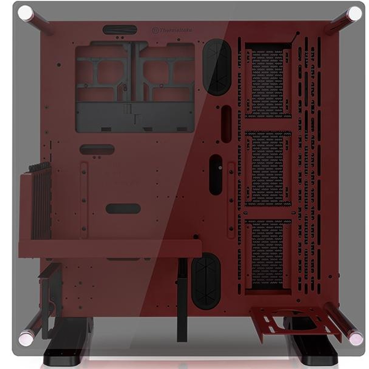 Gabinete Gamer THERMALTAKE Core P3 TG ATX Cristal Templado Rojo CA-1G4-00M3WN-03