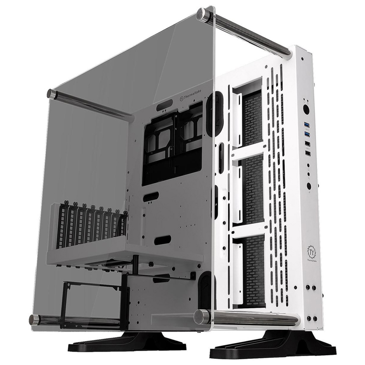 Gabinete Gamer THERMALTAKE Core P3 TG ATX Cristal Templado Blanco CA-1G4-00M6WN-05 