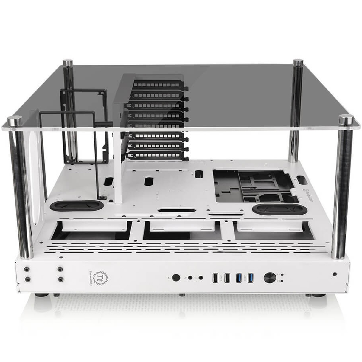 Gabinete Gamer THERMALTAKE Core P3 TG ATX Cristal Templado Blanco CA-1G4-00M6WN-05 