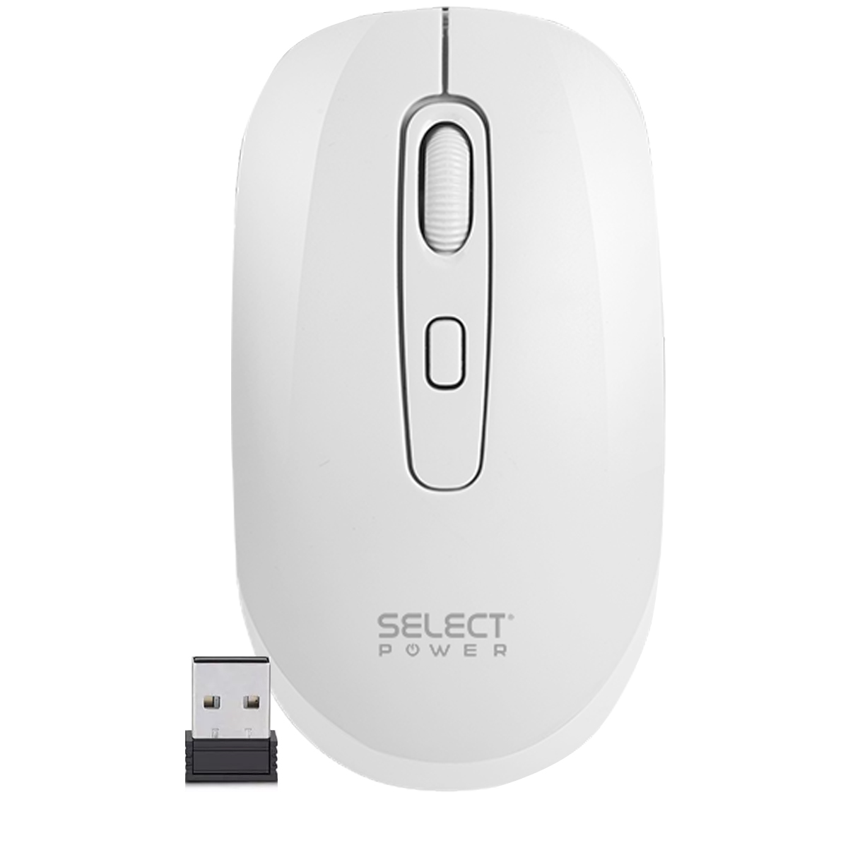 Mouse Ratón Inalámbrico Usb Select Power Alta Precisión M02-sp Blanco