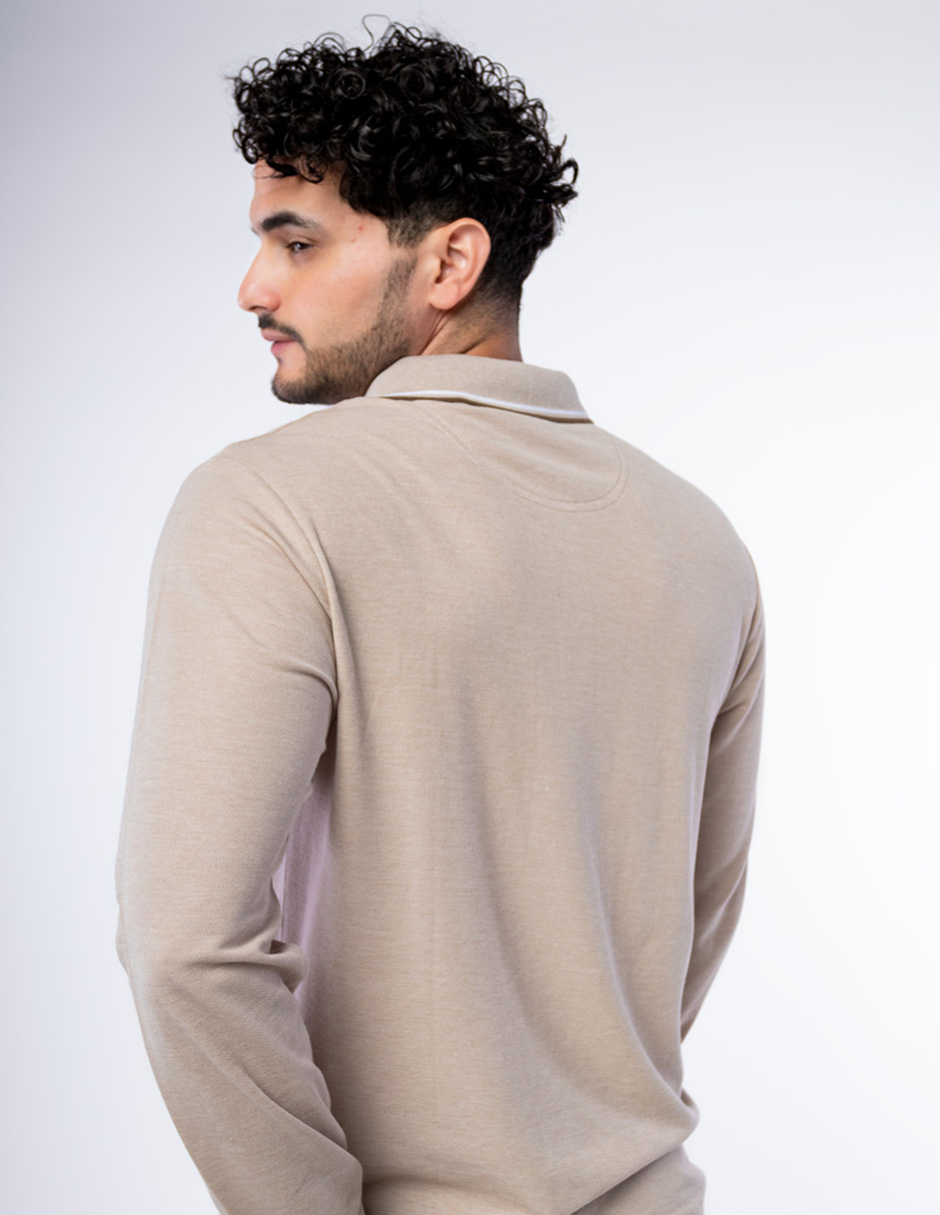 PLAYERA TIPO POLO DE MANGA LARGA CON BOLSILLO, PARA HOMBRE GENERRA