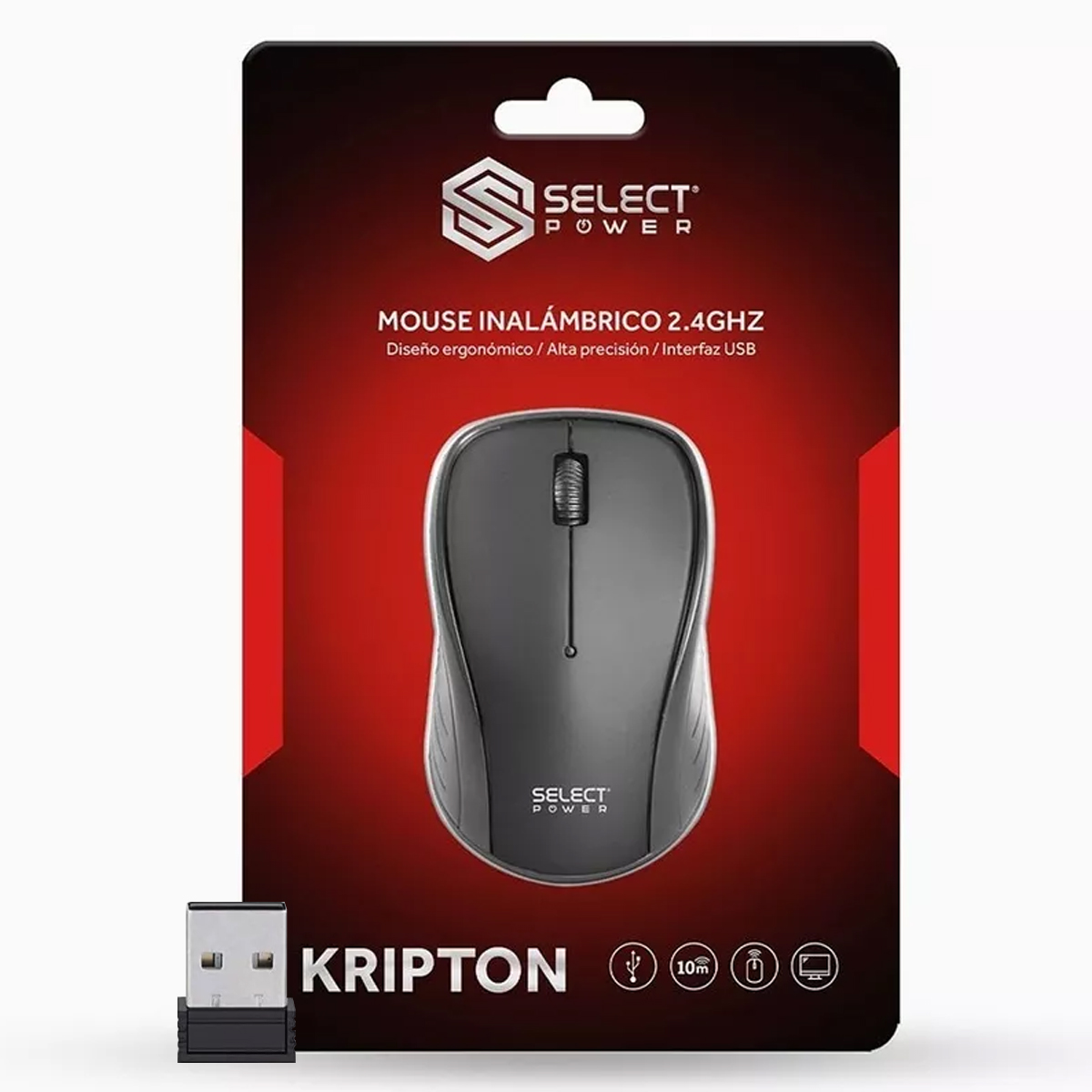 Mouse Ratón Inalámbrico Usb Select Power M01-spn Negro