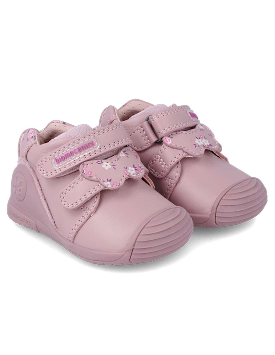 Zapato Biomecanics tipo bota para niña color rosa. Cómodos y deportivos