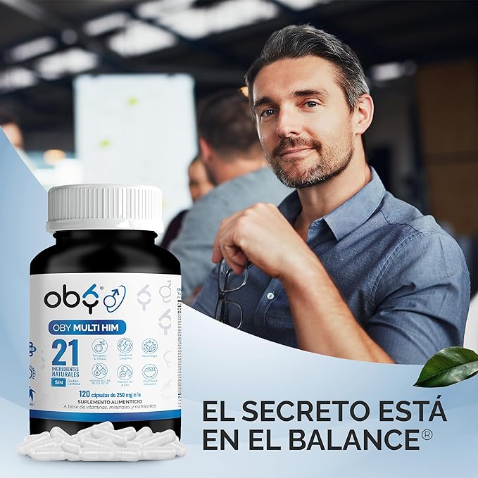 Multivitaminico Hombre OBY MULTI HIM | Vitaminas para Hombre - 120 cápsulas 