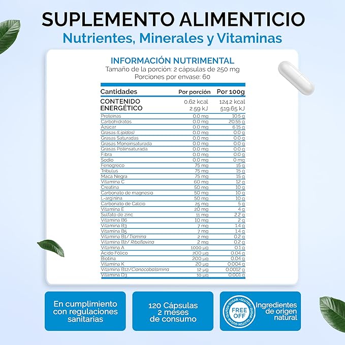 Multivitaminico Hombre OBY MULTI HIM | Vitaminas para Hombre - 120 cápsulas 