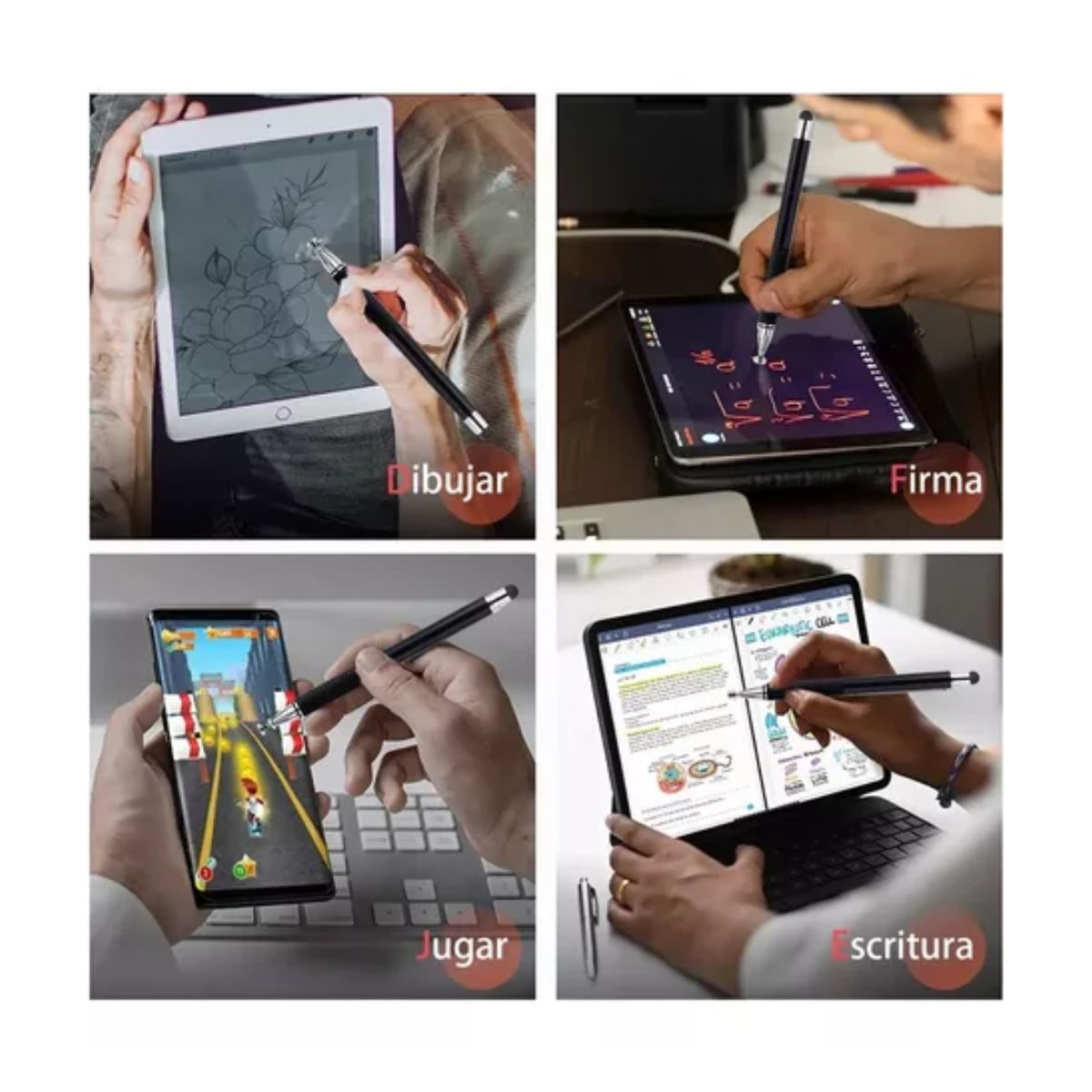 Lápiz Óptico Para Pantallas Táctiles Para iPad Pc Cel Tableta Negro