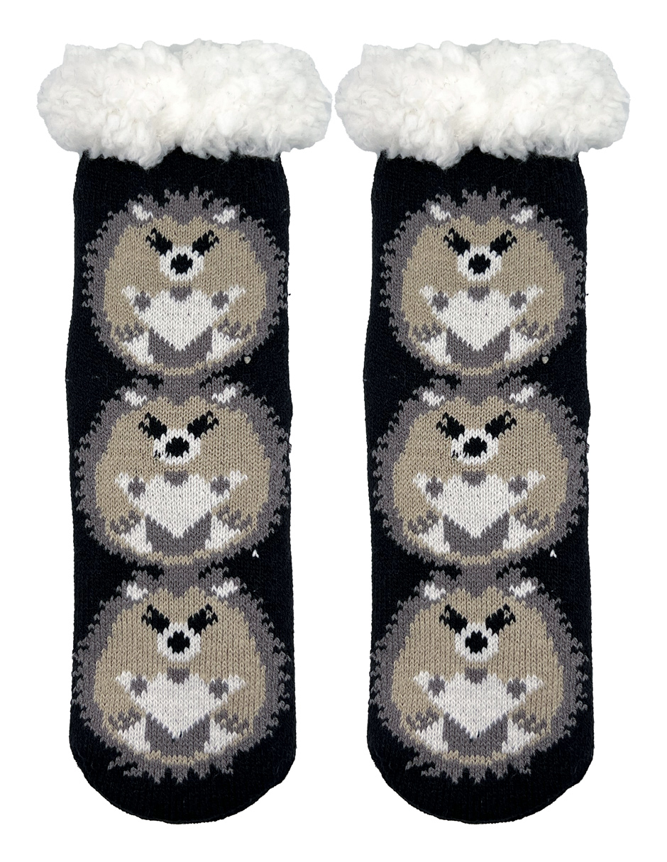 3 Calcetas Afelpadas Borrega Antiderrapante Infantil Navideña.