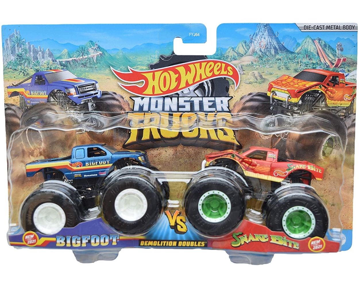  Hot Wheels Monster Trucks Paquete de 2
