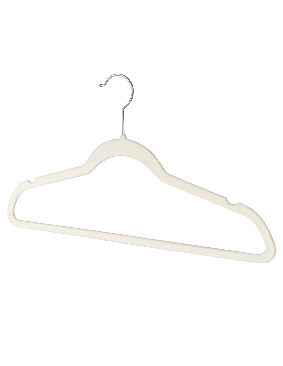 Ganchos Perchas Ropa Hombre Y Mujer Terciopelo Premium 50 Pz, Beige 