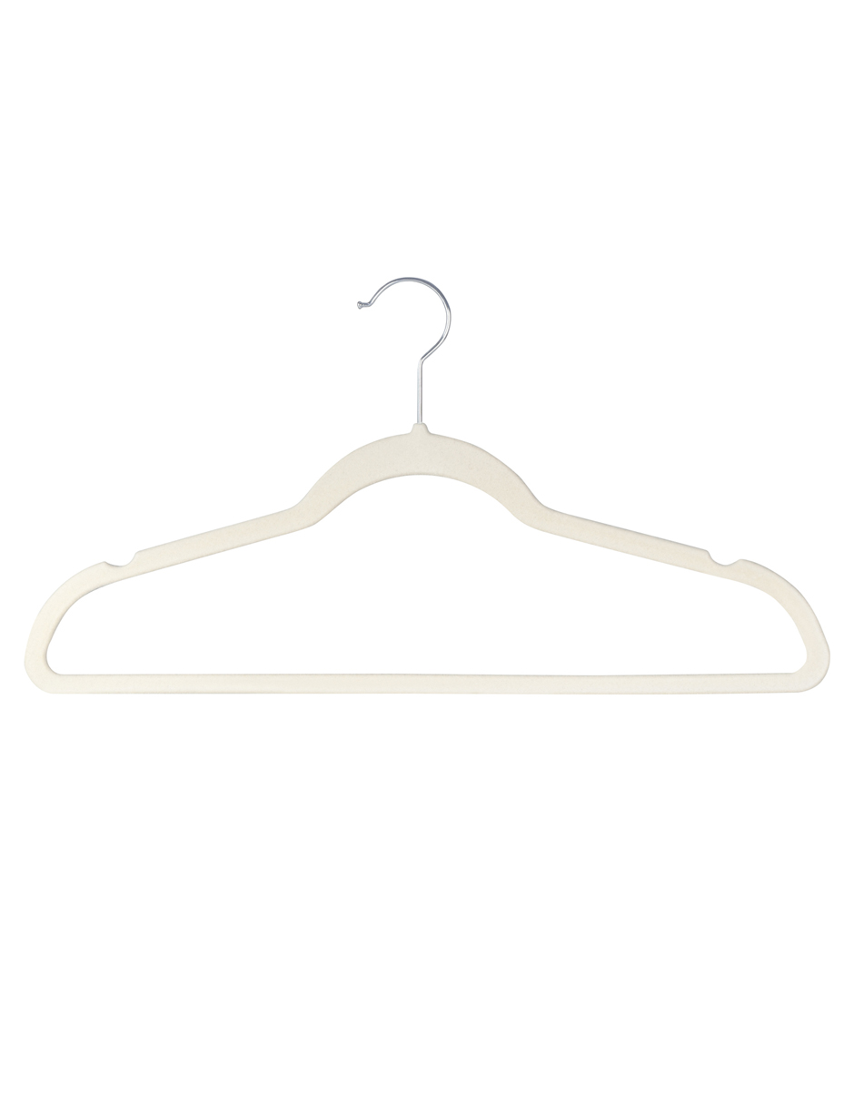 Ganchos Perchas Ropa Hombre Y Mujer Terciopelo Premium 50 Pz, Beige 