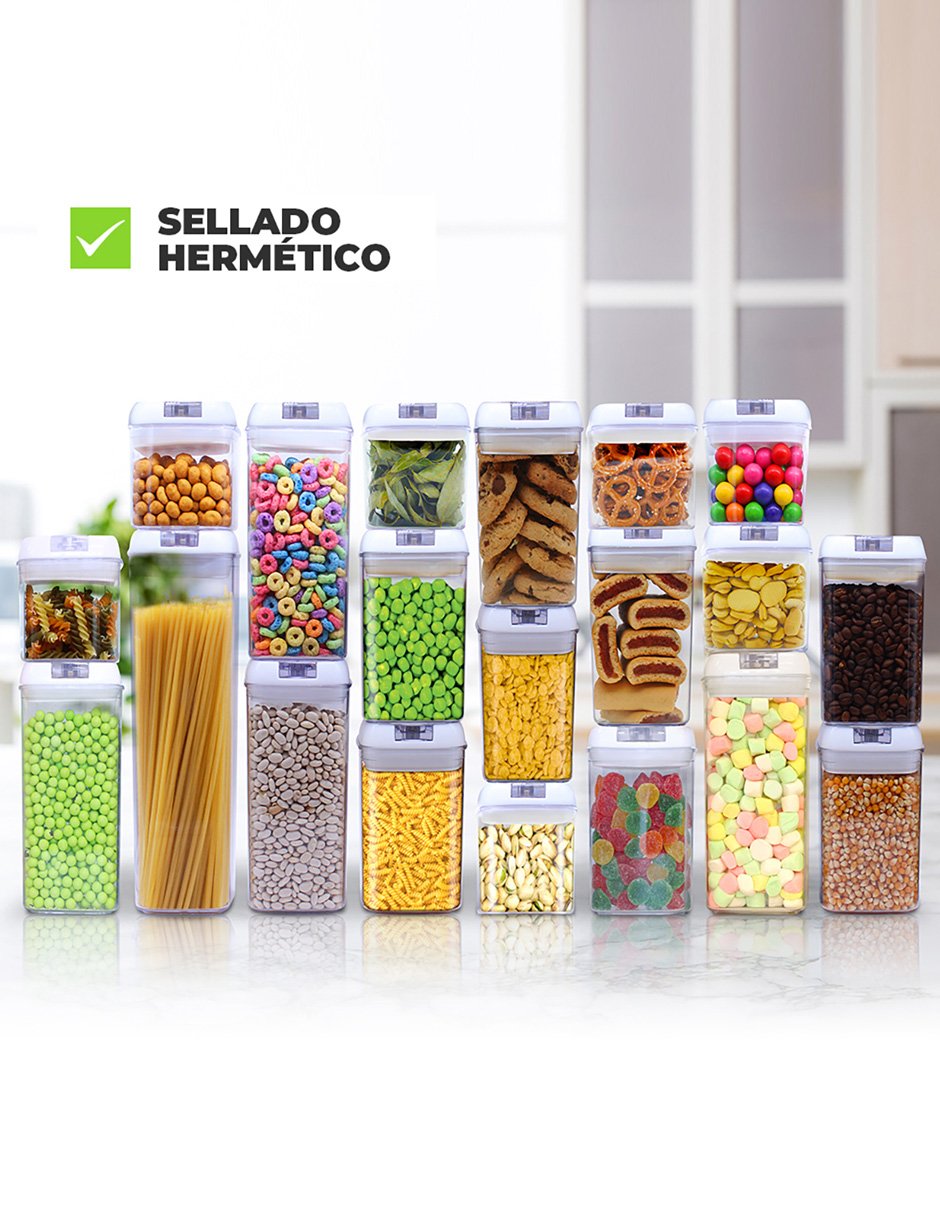 50 x Recipientes Hermeticos De Plastico Con Tapa Para Almacenar Alimentos  Comida