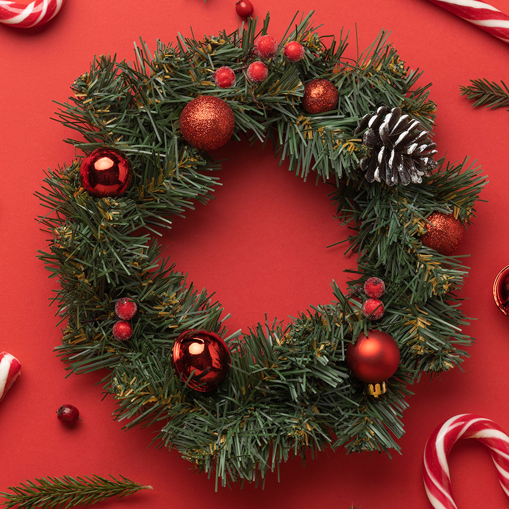 Esferas Navideñas Rojas Colgantes 5 Cm Diámetro