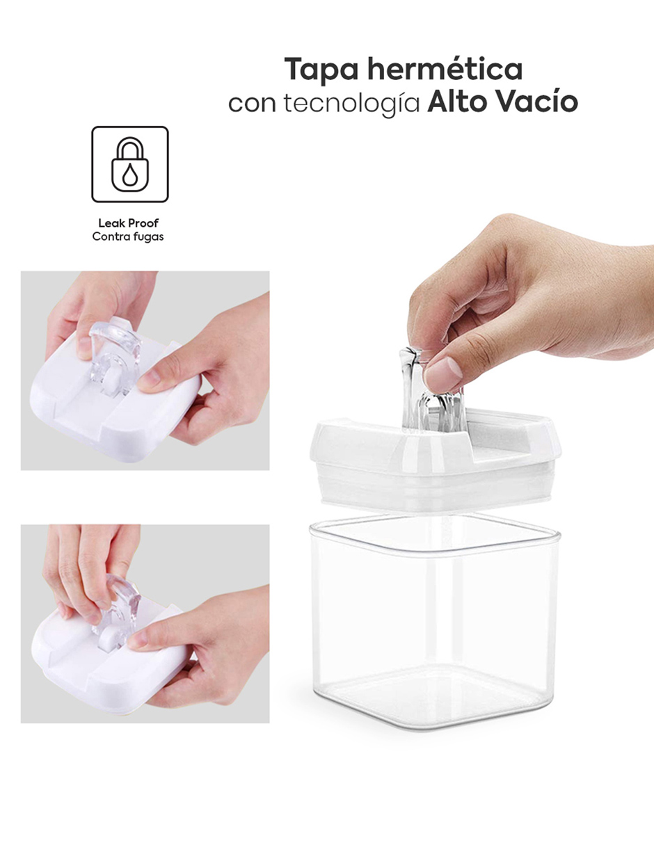 AGBOX Set De 15 Contenedores Para Cocina Con Tapa Hermética AG-BOT15B