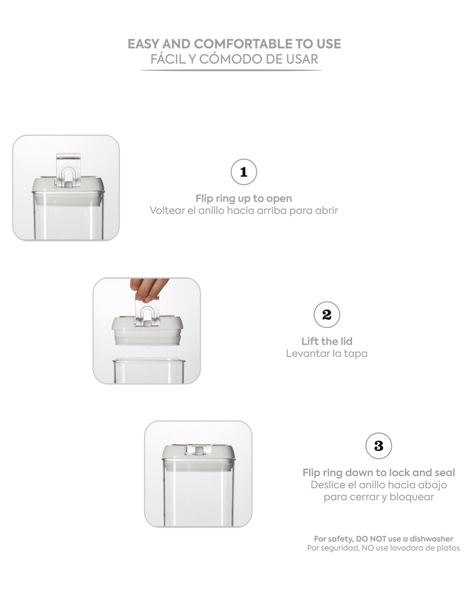 AGBOX Set De 15 Contenedores Para Cocina Con Tapa Hermética AG-BOT15B