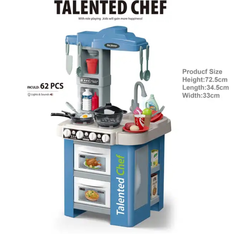 Cocinita Infantil Luz Sonido Agua Vapor Talented Chef 67pz