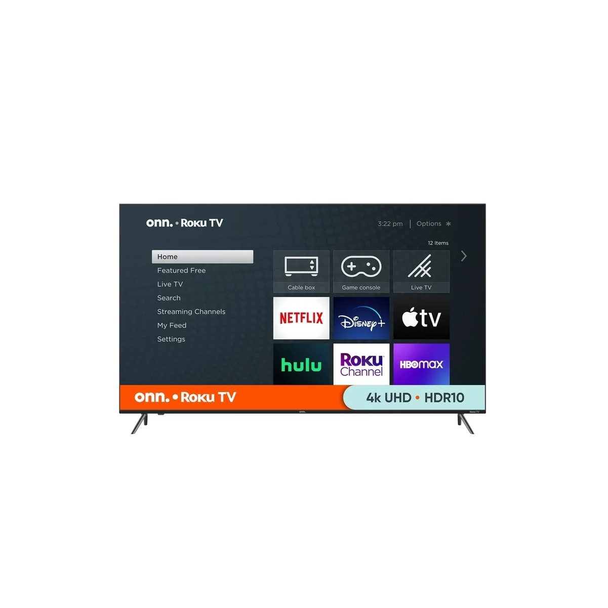 Pantalla "ONN" 75 Pulgadas Smart Tv 4K UHD HDR10, Frameless Roku Tv Modelo 100044717