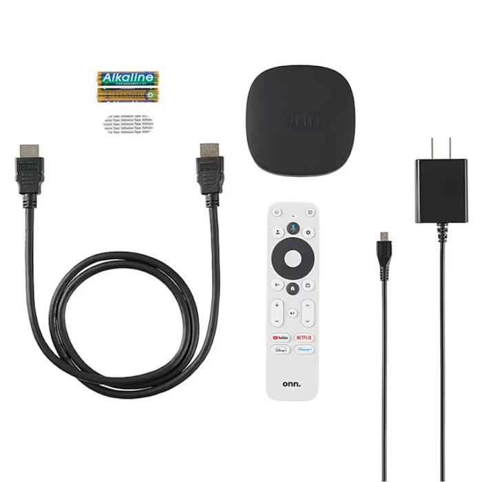 Tv Box ONN UHD 4K 8GB Android Streaming Comando por Voz.