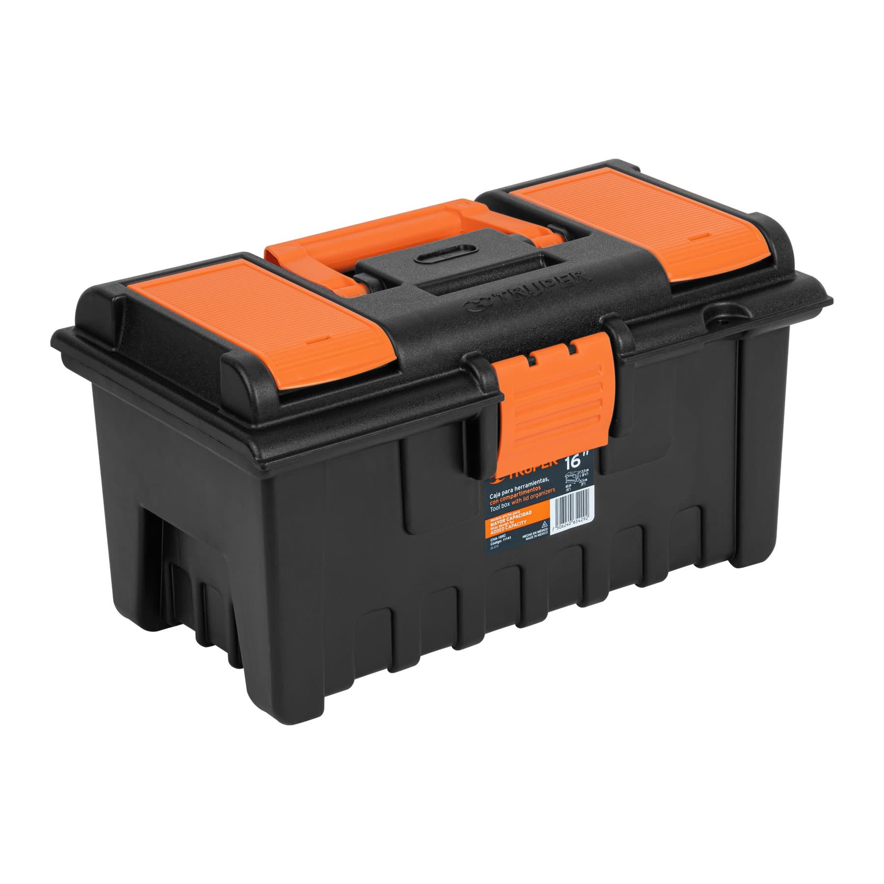 CAJA PARA HERRAMIENTA DE 16" CON COMPARTIMENTOS, TRUPER 11141