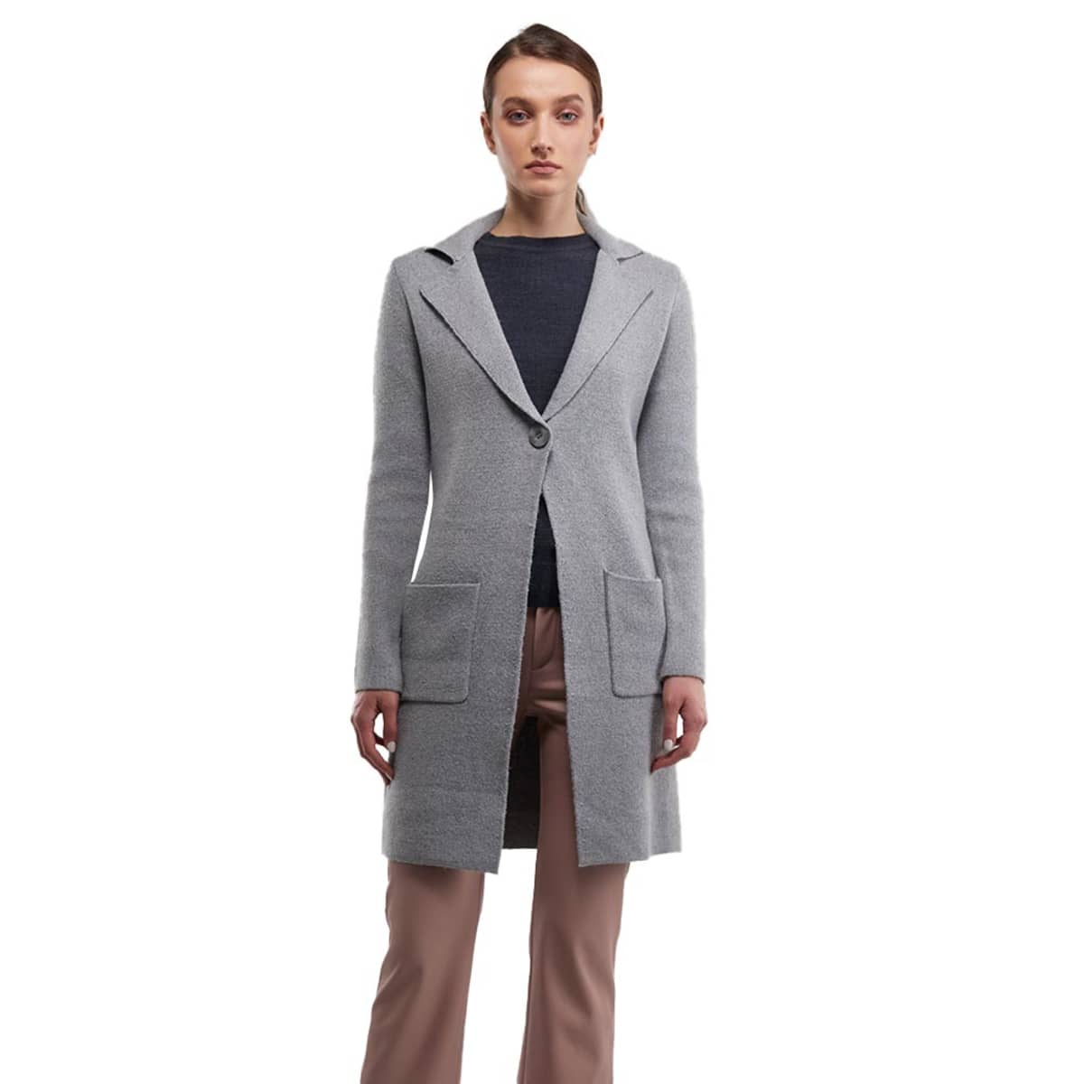 Ensamble tejido marca Sao Paulo para mujer, color gris, mod. 1097341
