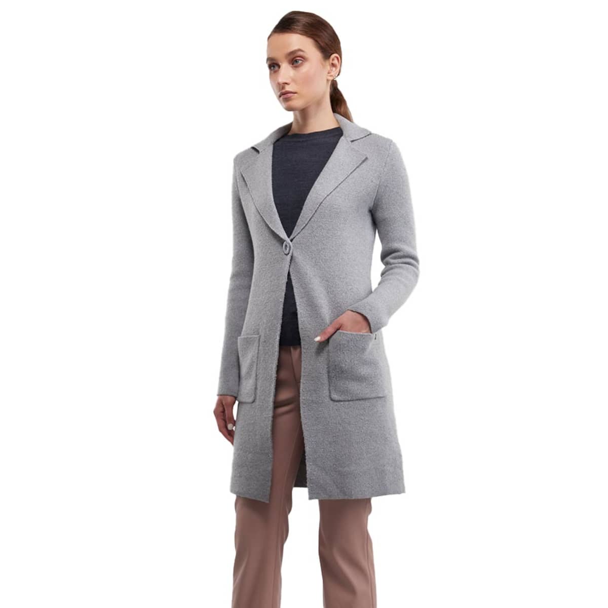 Ensamble tejido marca Sao Paulo para mujer, color gris, mod. 1097341