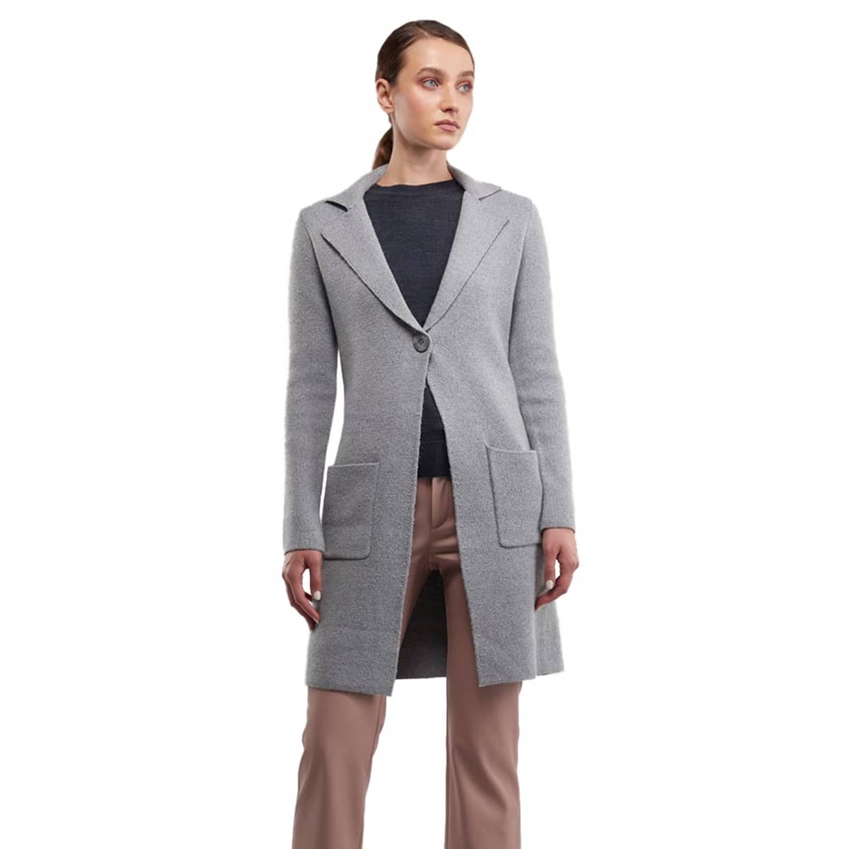 Ensamble tejido marca Sao Paulo para mujer, color gris, mod. 1097341