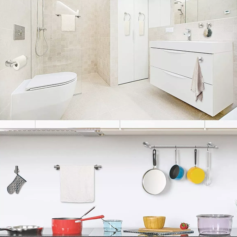 Juego Sets De Accesorios Para Baño Acero Inoxidable 7 Piezas