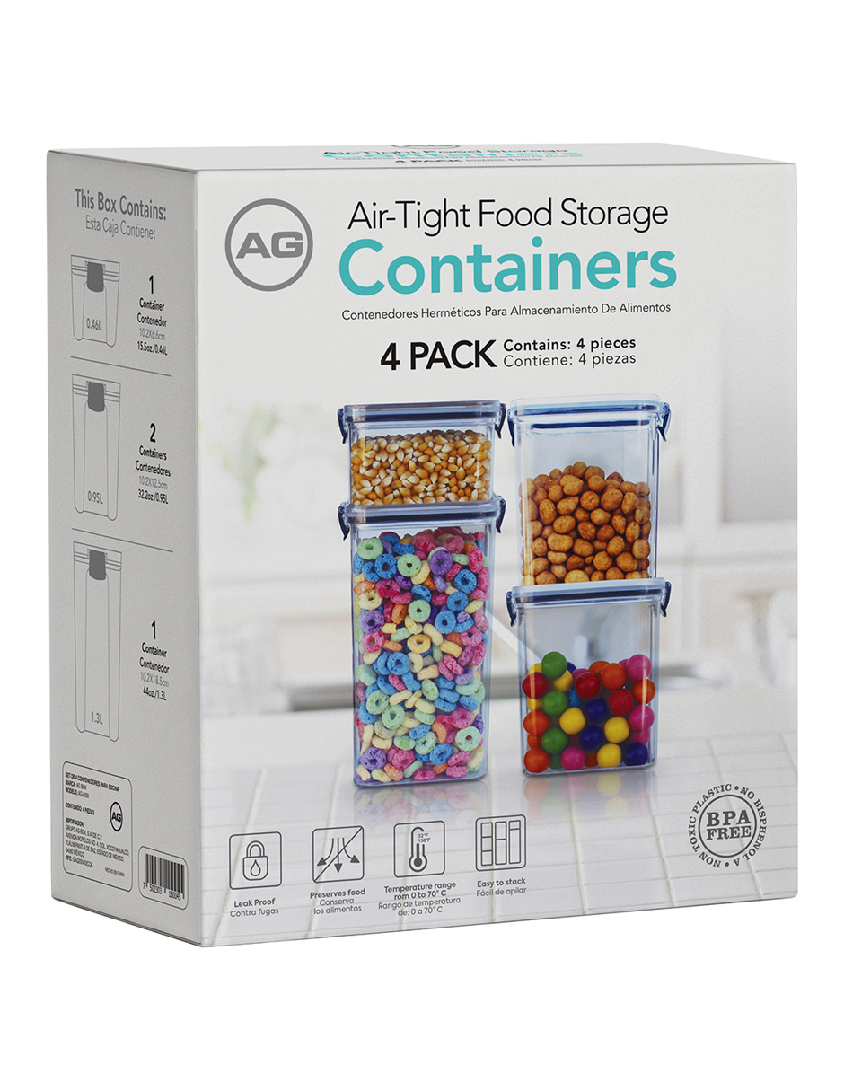 Set De Contenedores Herméticos Ag Box Set De 4 Pz.