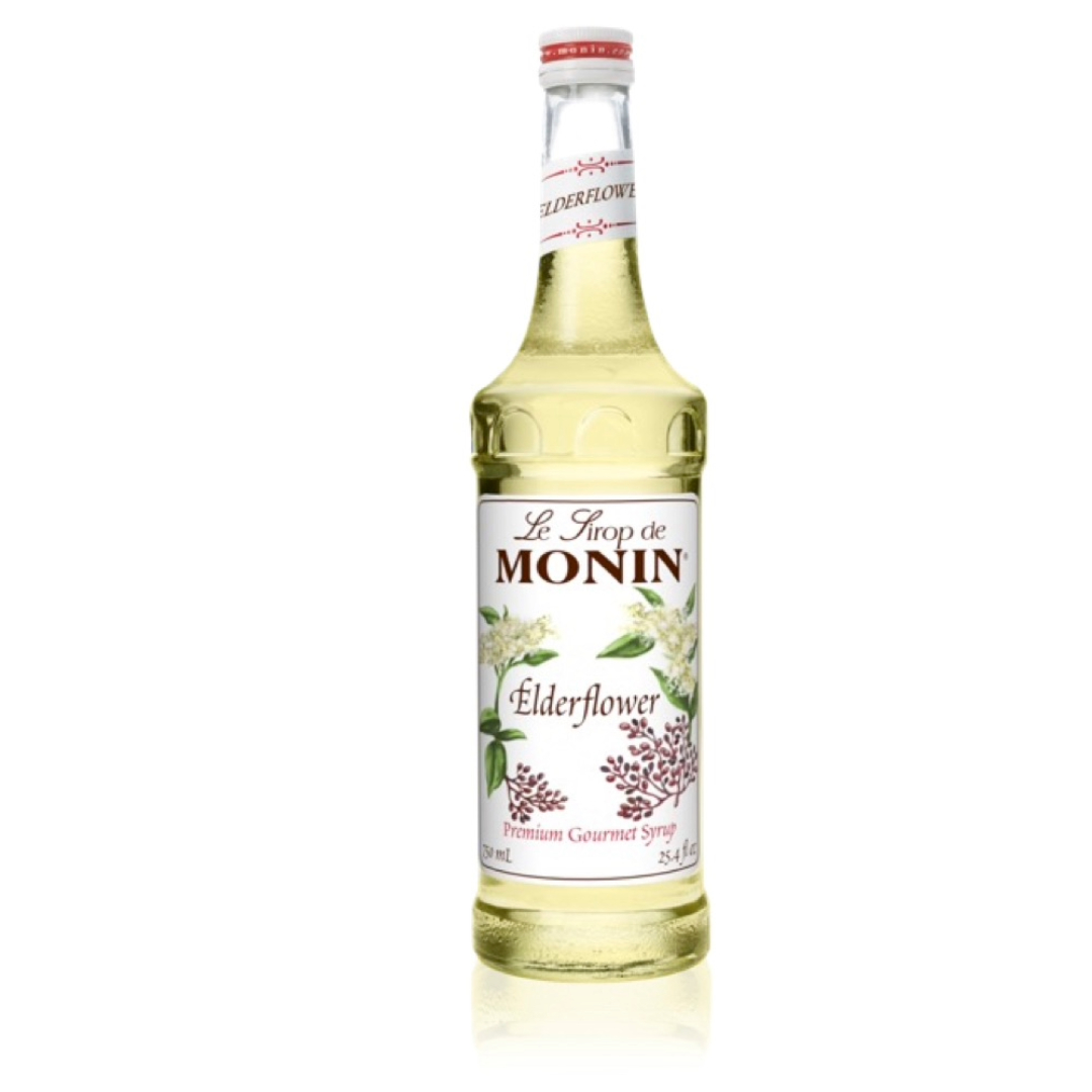 Monin Jarabe de Flor de Sáuco - Elderflower en botella de Vidrio de 750 ml.