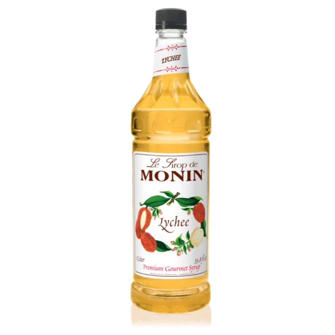 Monin Jarabe de Lichi - Lychee en botella de Pet de 1 Lt.