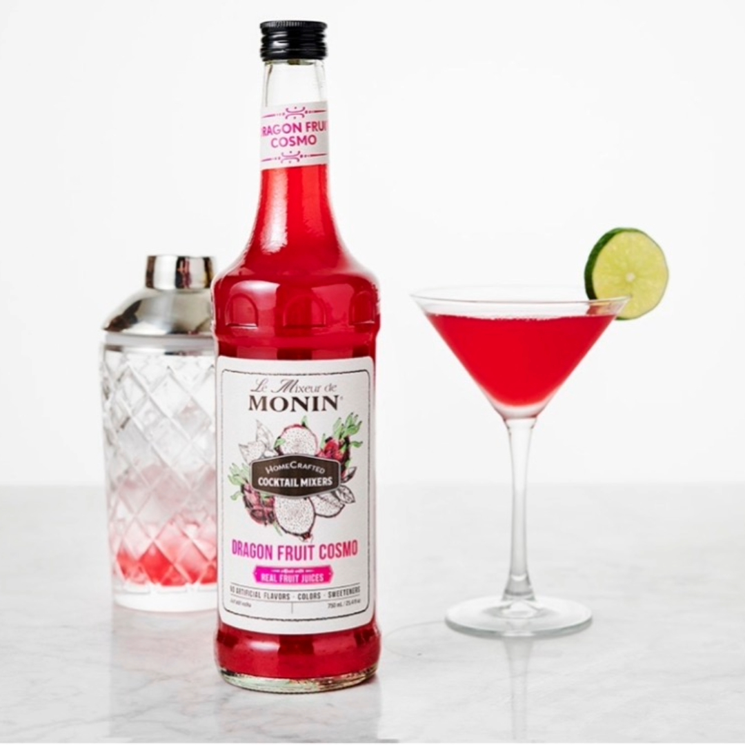 Monin Jarabe de Pitahaya - Dragon Fruit Cosmo en botella de Vidrio de 750 ml.