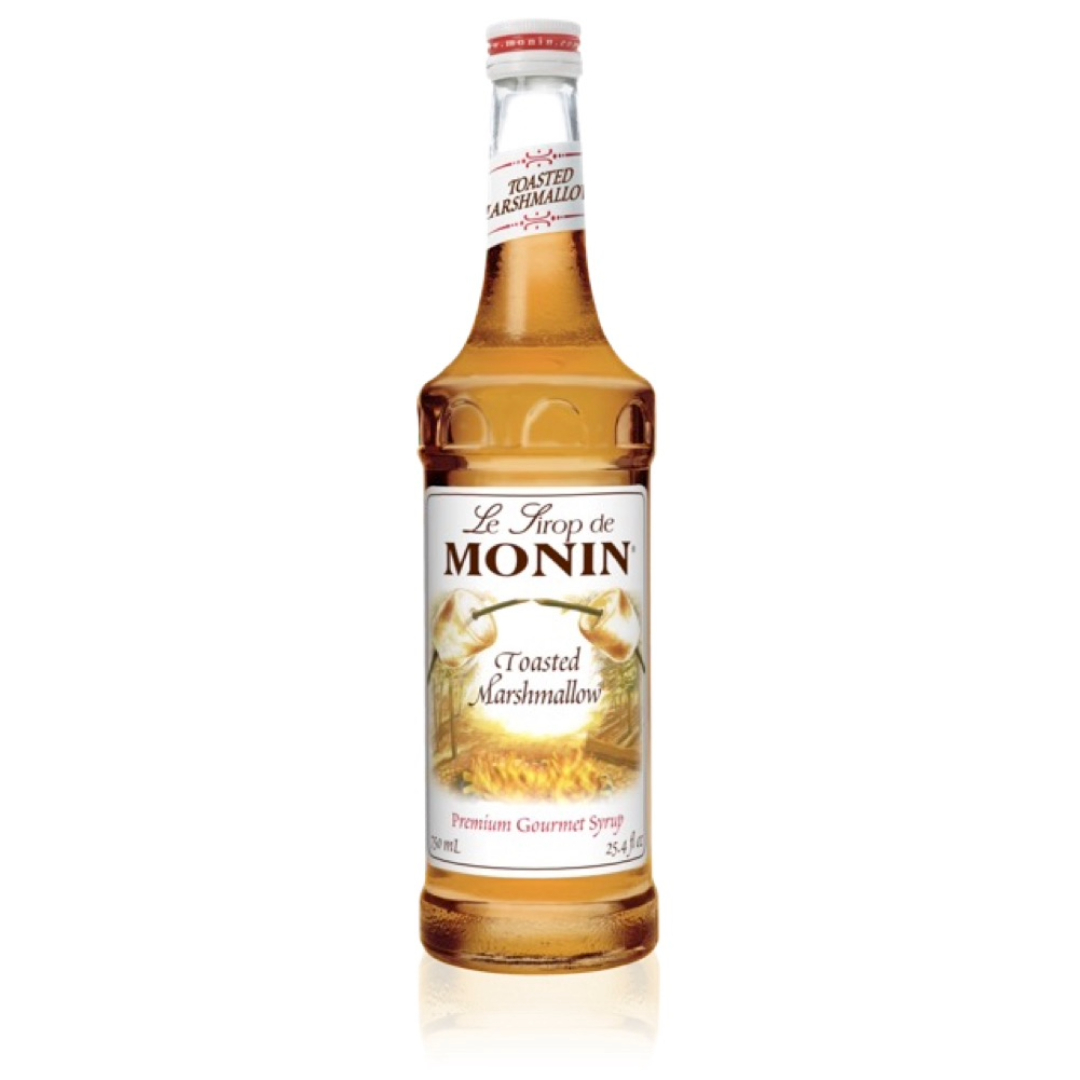 Monin Jarabe de Malvavisco Tostado - Toasted Marshmallow en botella de Vidrio de 750 ml.
