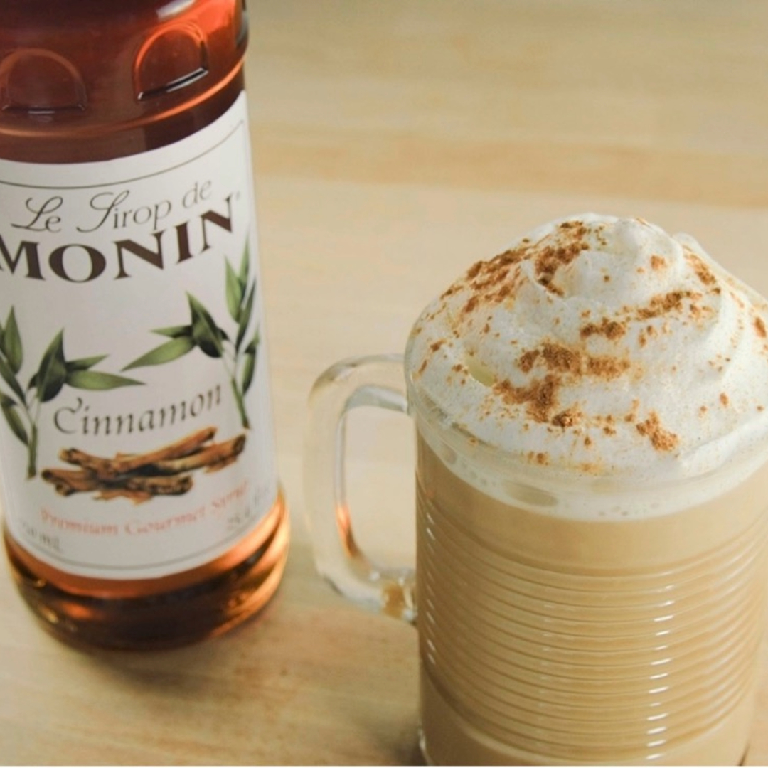 Monin Jarabe de Canela - Cinnamon en botella de Vidrio de 750 ml.