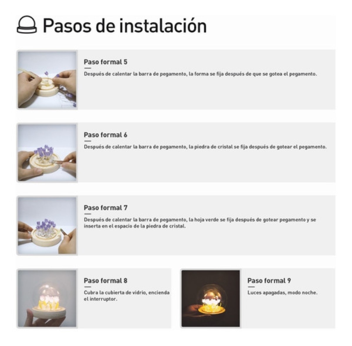 Lámpara Led De Noche, Romántica, De Tulipán, Para Armar color 01